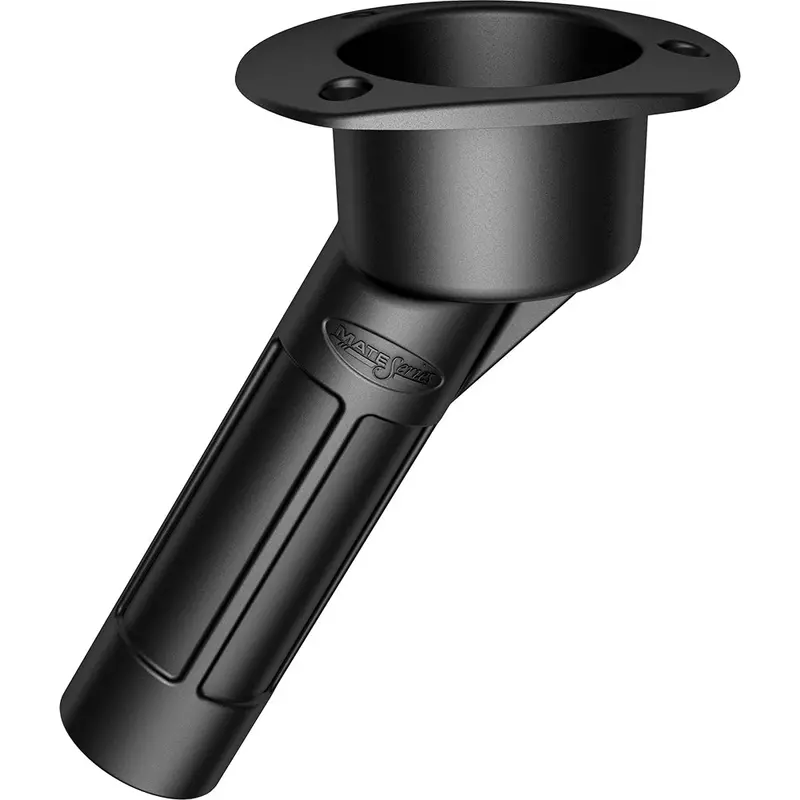 Mate Series 30-Degree Plastic Rod Holder Cup – Oval Top, Black 1