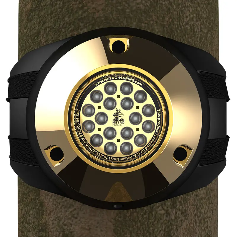 Metro Marine Piling-Mount Underwater Led Light – High-Output Aqua Monochrome, 90° Beam [F-Pmr1-A3-90] 1
