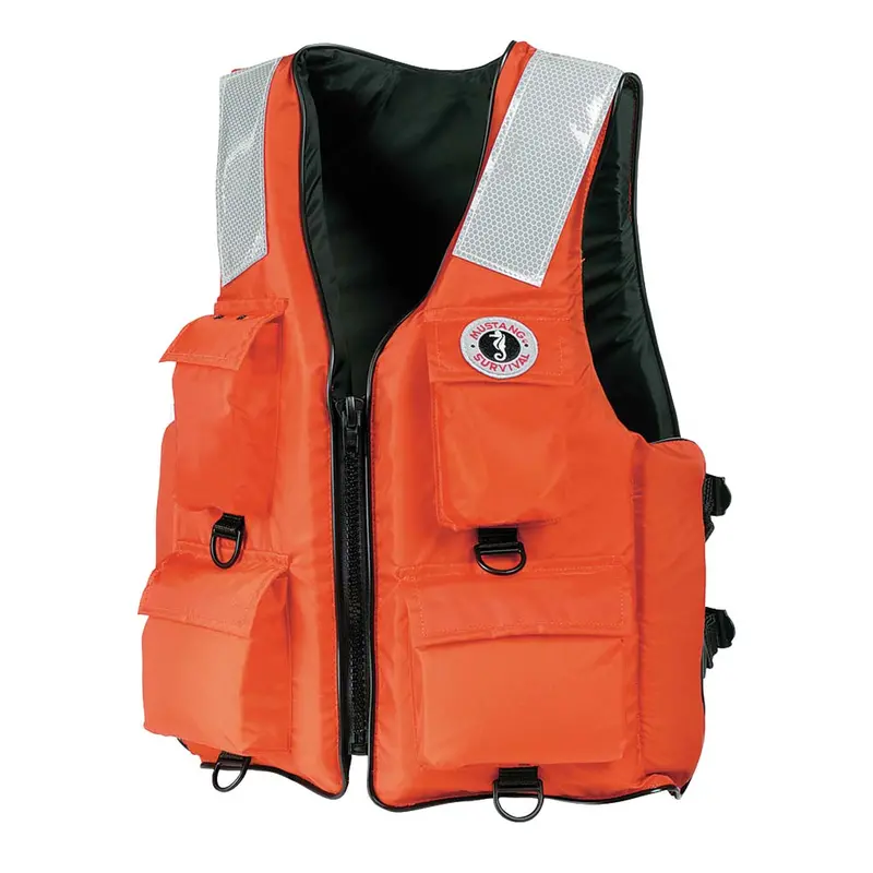 Mustang 4-Pocket Flotation Vest – Orange, Xxxl–7Xl Size Range 1