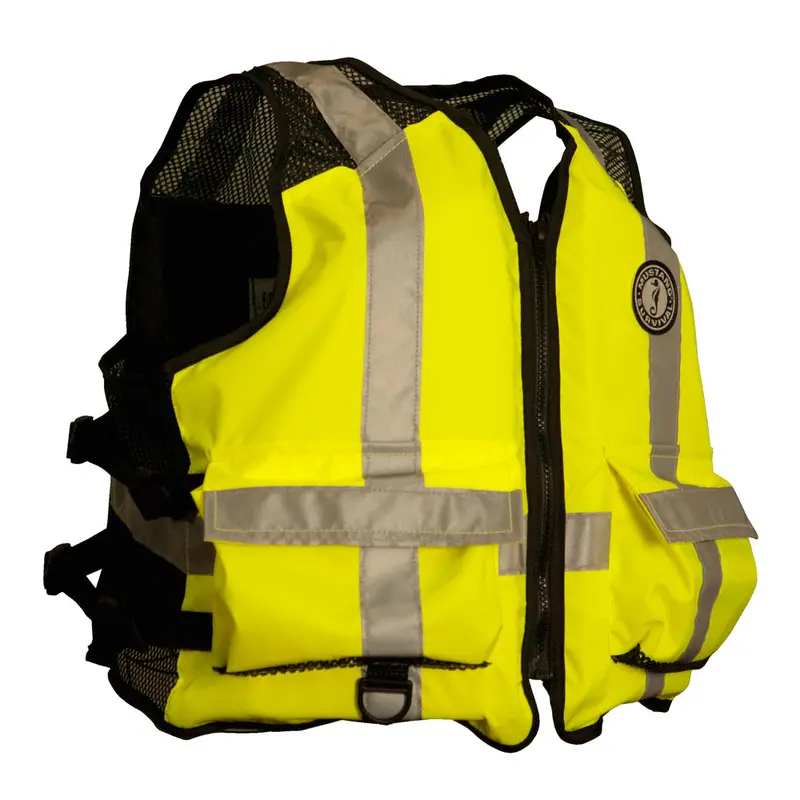 Mustang Fluorescent Yellow/Green/Black High-Visibility Industrial Mesh Vest – Xxl/3Xl [Mv1254T3-239-Xxl/Xxxl-216] 1