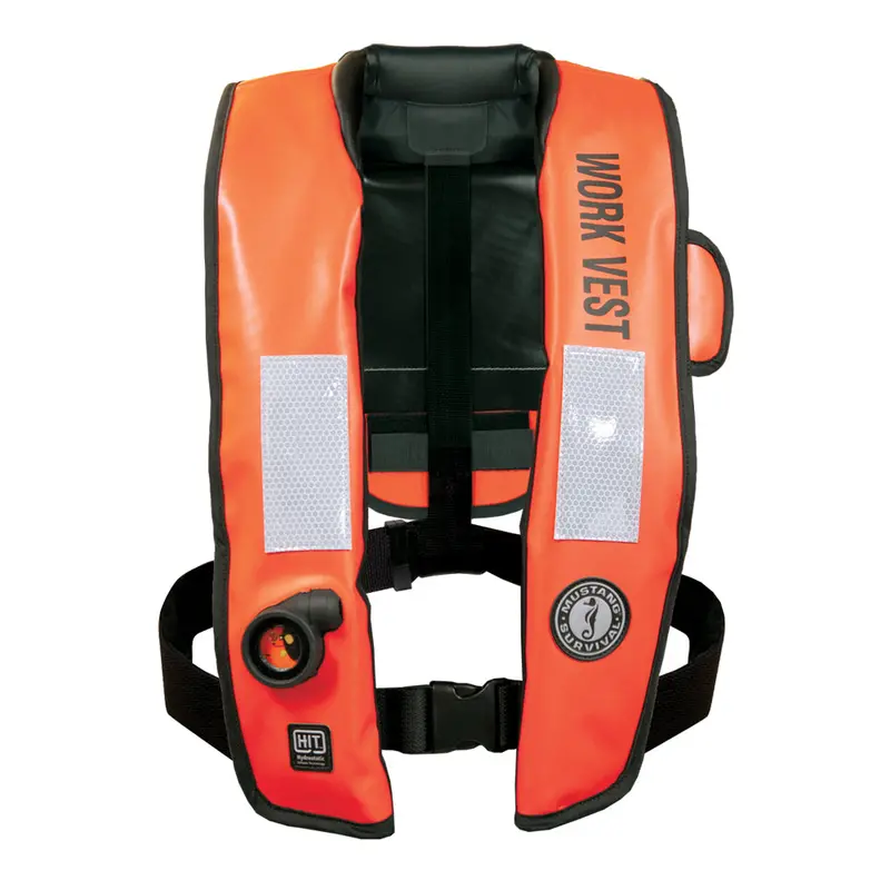 Mustang Hit Inflatable Work Vest – Orange, Automatic/Manual Activation 1