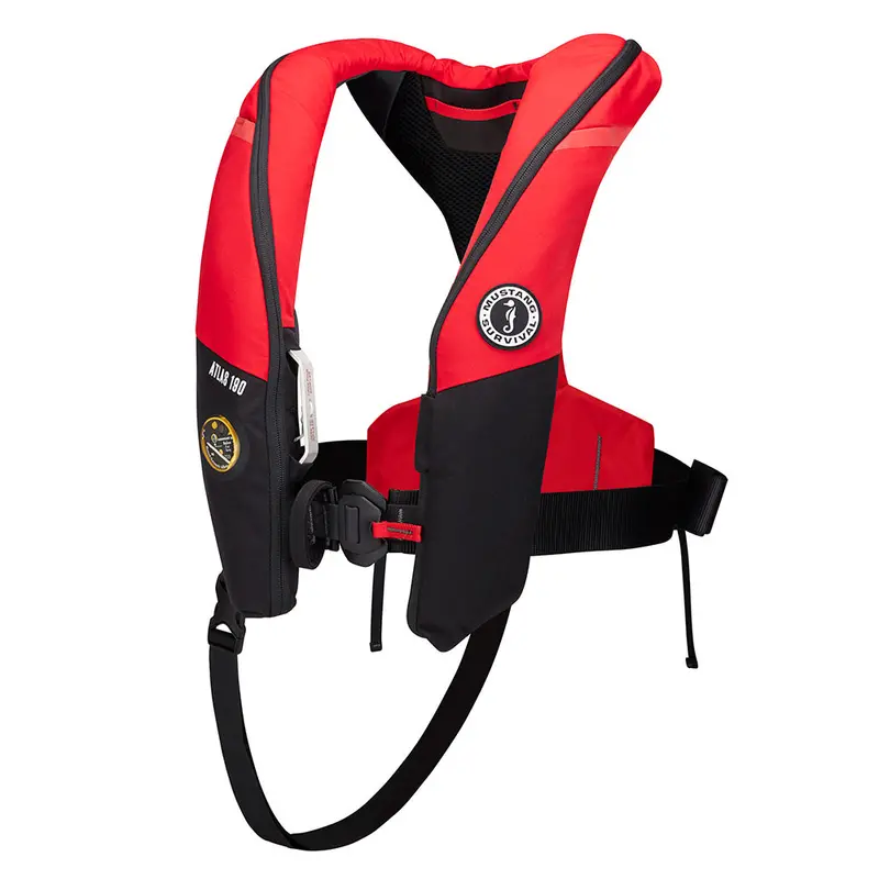 Mustang Md3195E1-123-0 Atlas 190 Dlx Open Ocean Inflatable Pfd – Red/Black 1