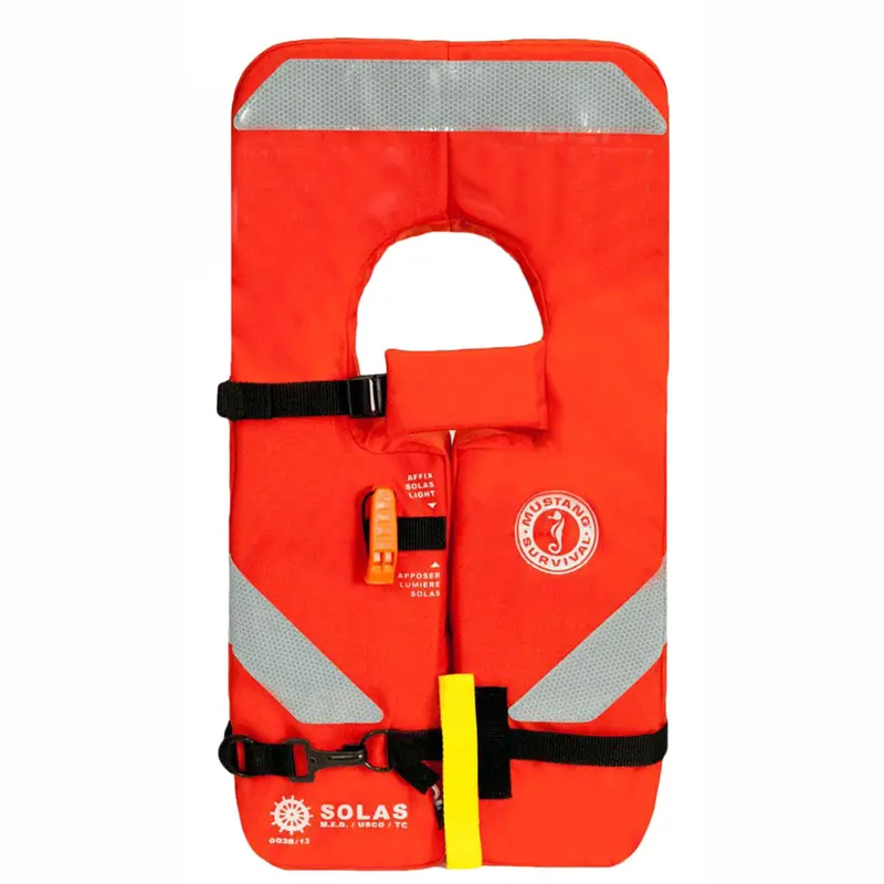 Mustang Mv8040-2-0-227 Solas Type I Adult Life Jacket – High-Visibility Orange 1