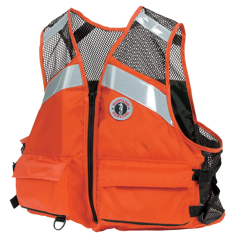 Mustang Orange Industrial Mesh Safety Vest – 4Xl/5Xl [Mv1254T1-2-4Xl/5Xl-216] 1