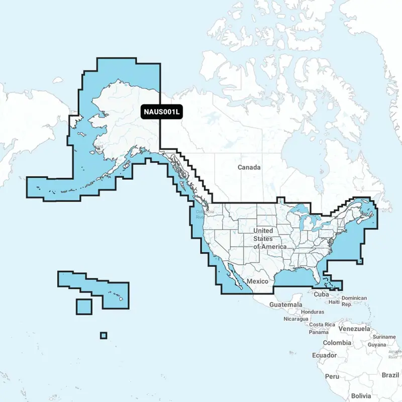 Navionics+ Chart Card – U.S. & Coastal Canada (Naus001L) 1
