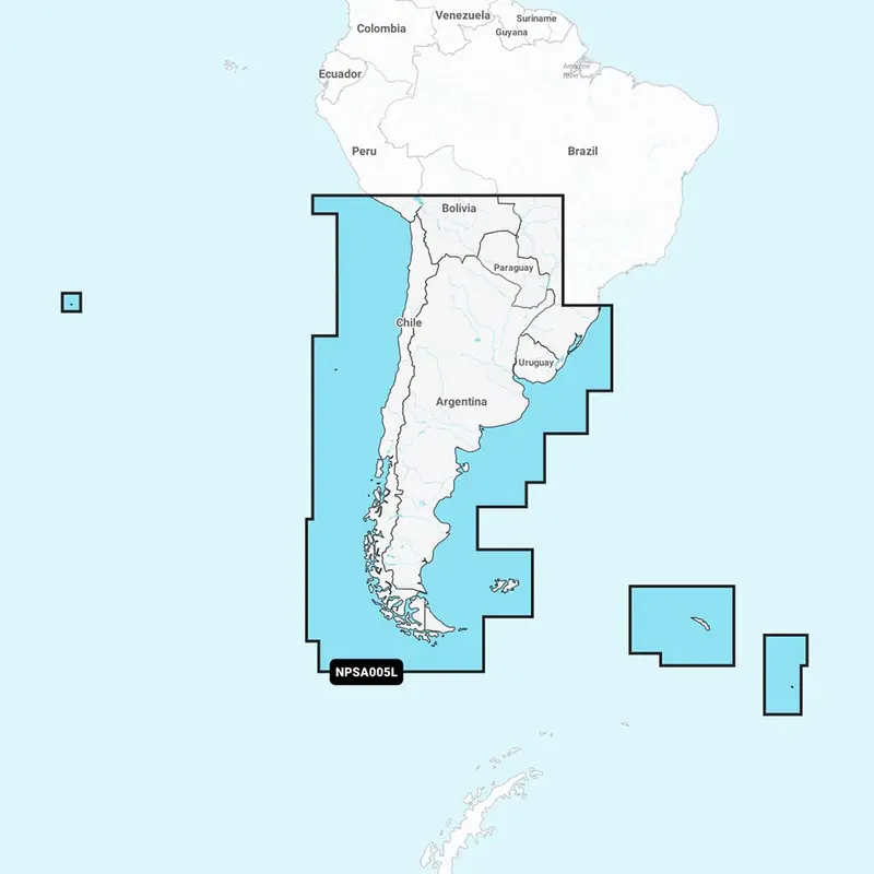Navionics Platinum+ Chart Card – Chile, Argentina & Easter Island (Npsa005L) 1