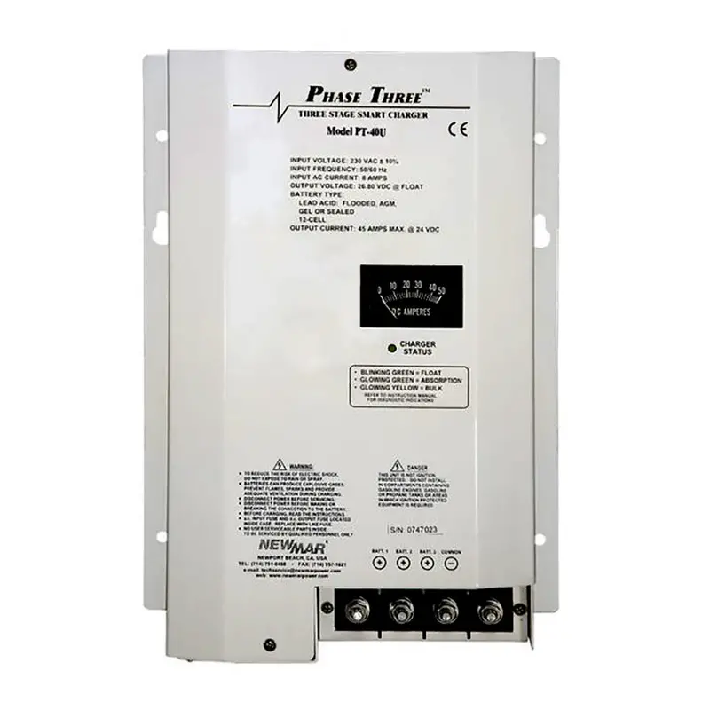 Newmar Pt-40U Universal Battery Charger – 40A, 12/24V Auto-Sensing 1