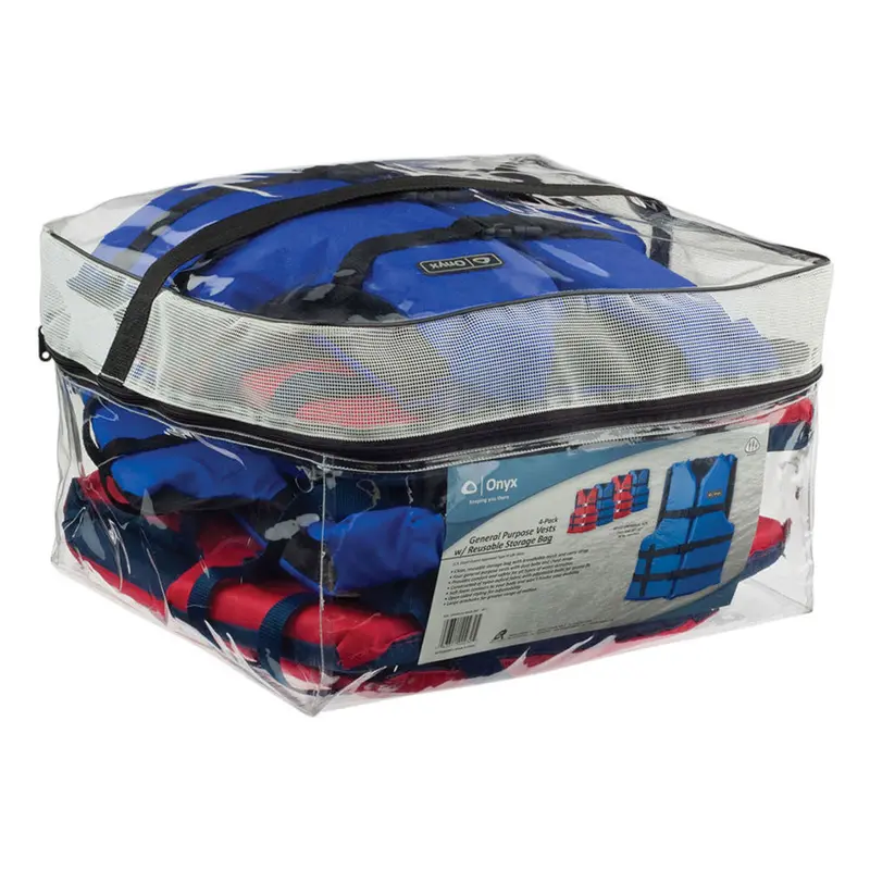Onyx Adult General-Purpose Life Vests – 4-Pack (2 Red, 2 Blue) [103200-999-004-12] 1
