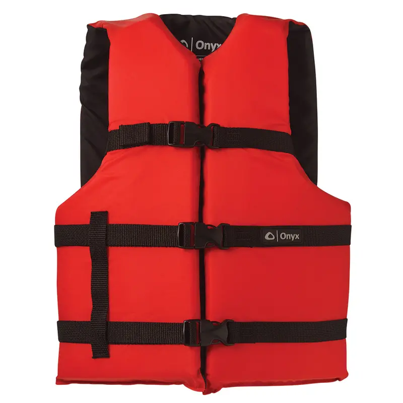 Onyx Adult Oversize Nylon General-Purpose Life Jacket – Red [103000-100-005-12] 1