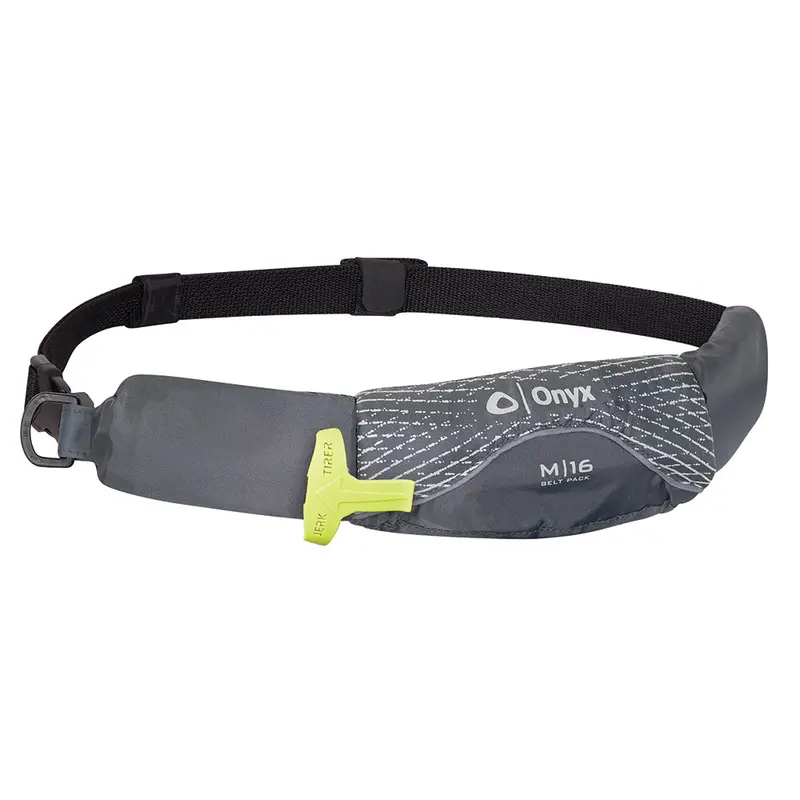Onyx M-16 Manual Inflatable Belt Pack Pfd – Grey, Compact Personal Flotation Device [130900-701-004-19] 1