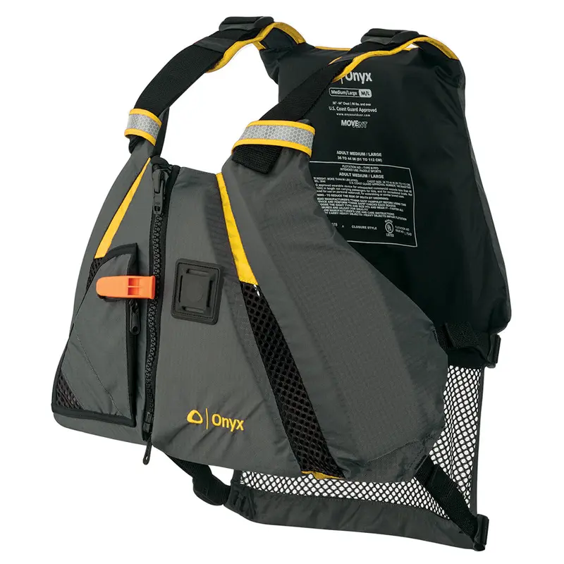 Onyx Movevent Dynamic Paddle Sports Vest – Yellow & Grey, Extra-Large/2X-Large [122200-300-060-18] 1