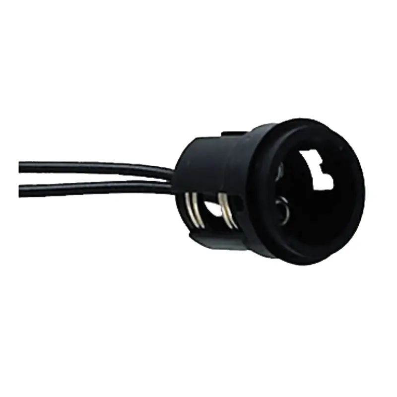 Perko 0024Dp1 Double-Contact Bayonet Socket – Black Polymer Housing With 10" Pigtail Lead [0024Dp1] 1