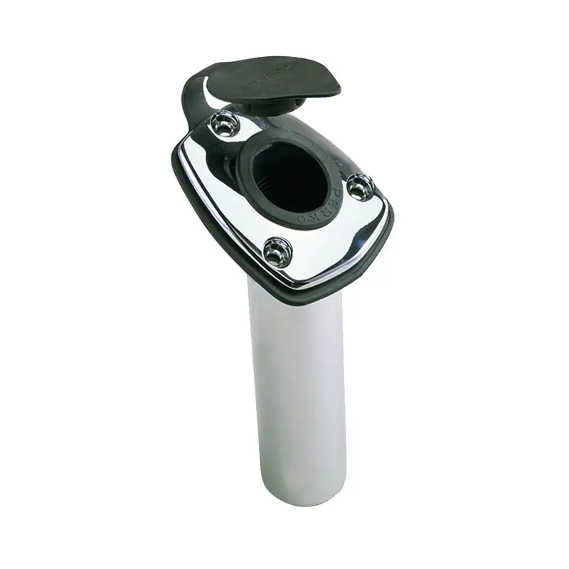 Perko 65° Angled Flush-Mount Fishing Rod Holder – Chrome-Plated Zinc 1