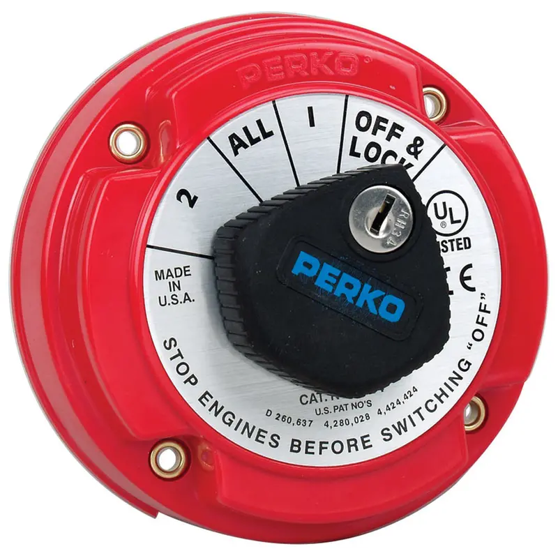 Perko 8504Dp Medium-Duty Battery Selector Switch With Key Lock And Alternator Field Disconnect 1