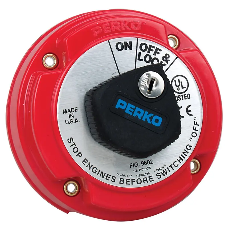 Perko 9602Dp Medium-Duty Battery Disconnect Switch With Key Lock 1