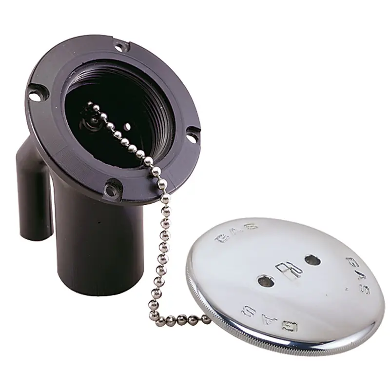 Perko Angled 1-1/2" Gas Fill And Vent Fitting With Hose Connection [0540Dpgchr] 1