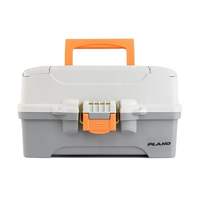 Plano 2-Tray Tackle Box With Light Grey And Dark Grey Styling [P000403] 1