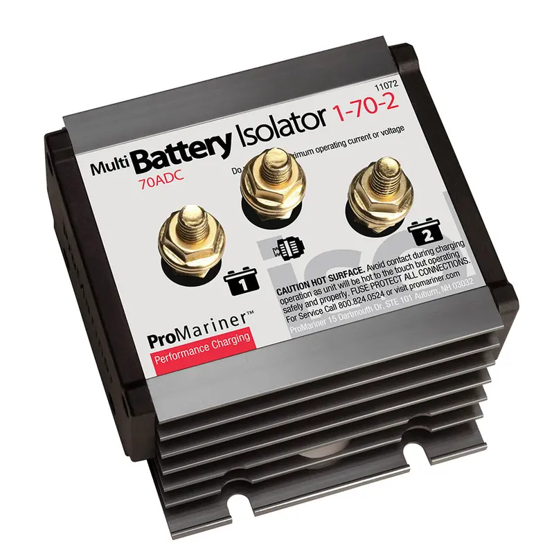 Promariner 70A Single-Alternator Battery Isolator For Two Batteries 1