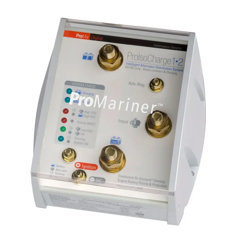 Promariner Proisocharge 120A Battery Isolator – 1 Alternator, 2 Batteries 1