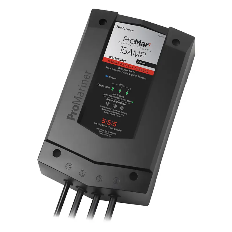 Promariner Promar1 Ds Digital 15A Triple-Bank Marine Charger 1