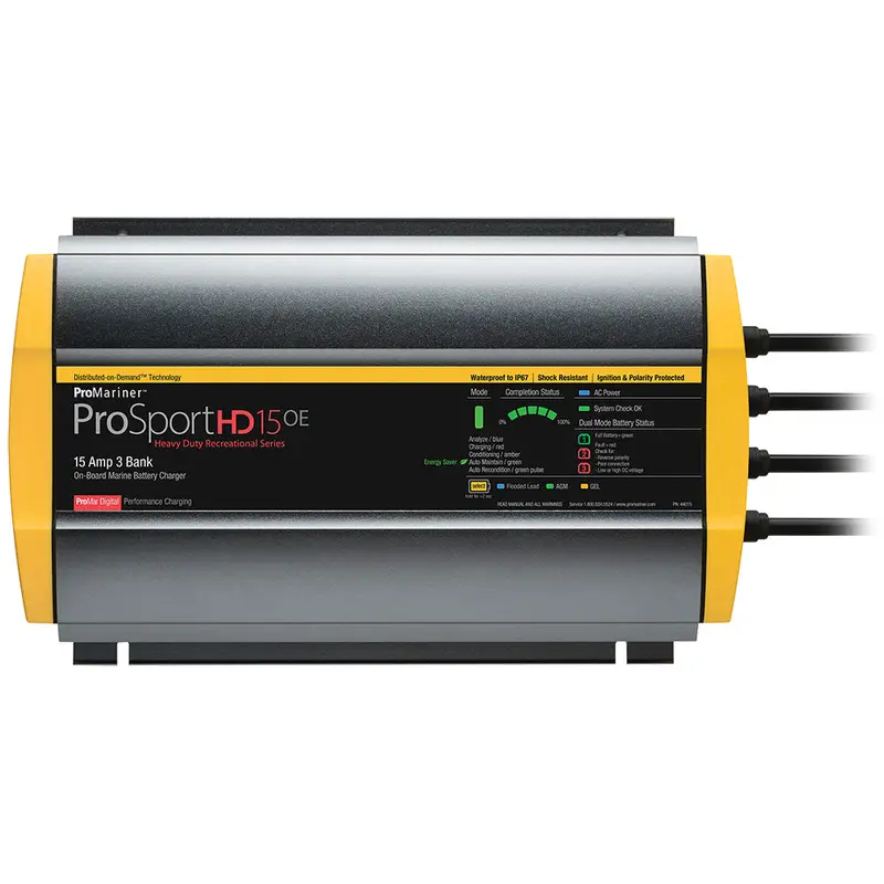 Promariner Prosporthd Gen 4 15-Amp 3-Bank Marine Battery Charger – High-Density Design [44015] 1