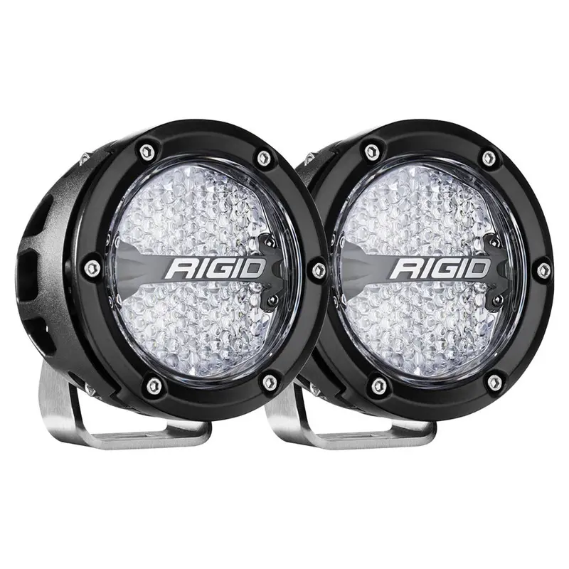 Rigid 360-Series Rgbw 4-Inch Off-Road Diffused Beam Lights – Dual-Pack With Backlight Pods [36400] 1