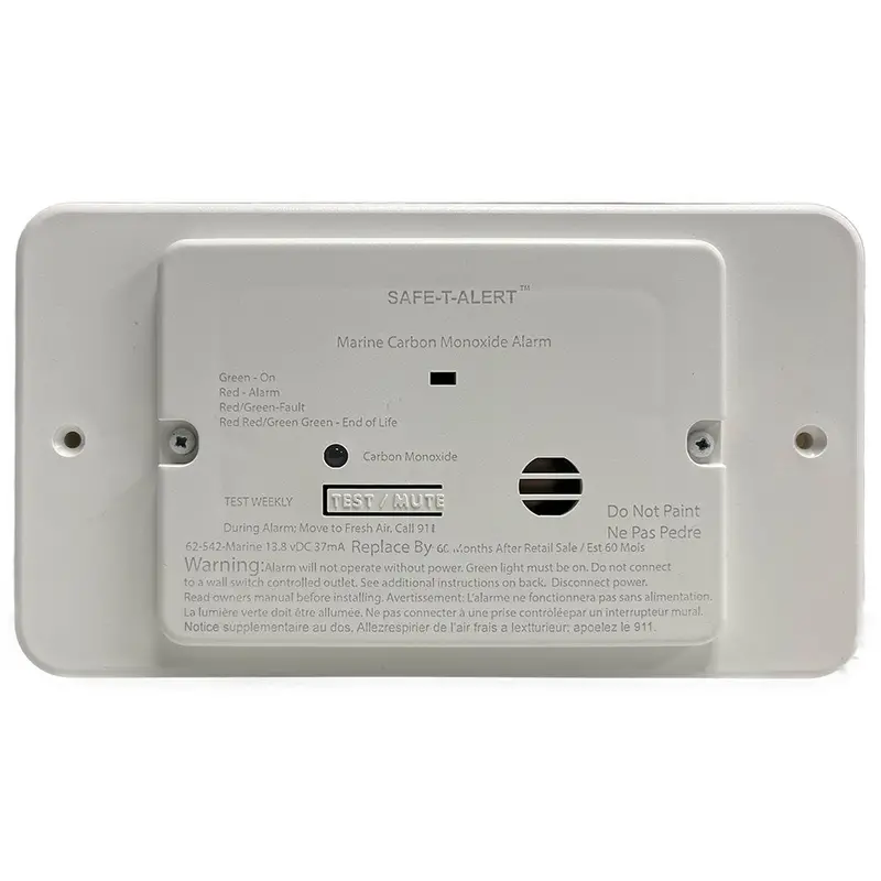 Safe-T-Alert 62-Series Rv Carbon Monoxide Detector – 12V Flush-Mount Unit With White Trim Ring 1