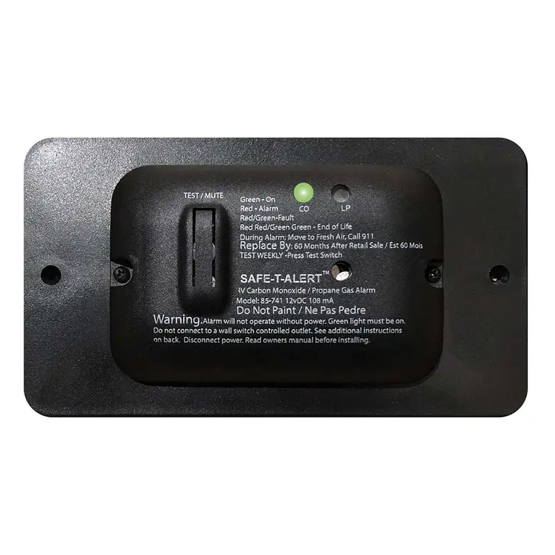 Safe-T-Alert 85-Series Dual-Gas Alarm – 12V Co & Propane Detector, Black Housing 1