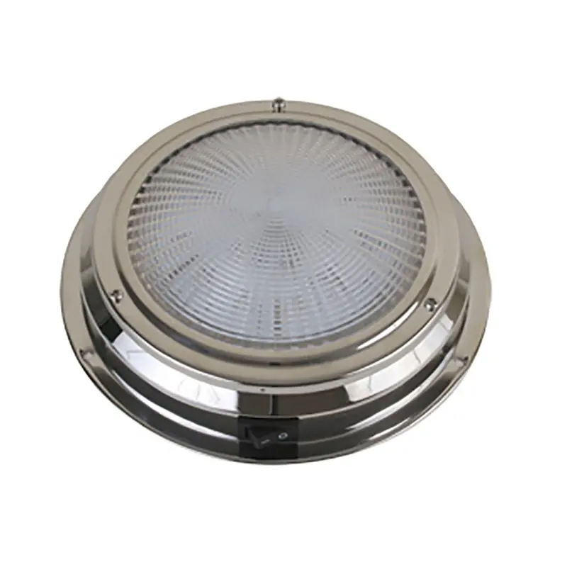Scandvik Stainless Steel Led Dome Light – Traditional Style, 5.5-Inch Diameter, 12V Dc (Model 41324P) 1