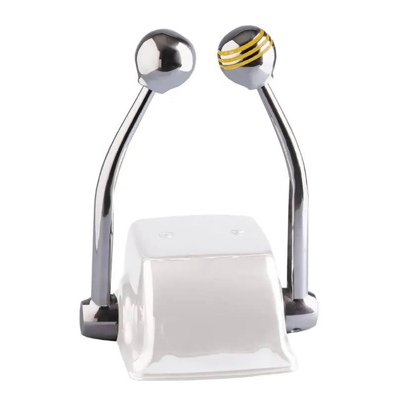 Schmitt Marine Standard Control Arm Kit With Gold Throttle Knob And Plain Shift Knob [50055] 1