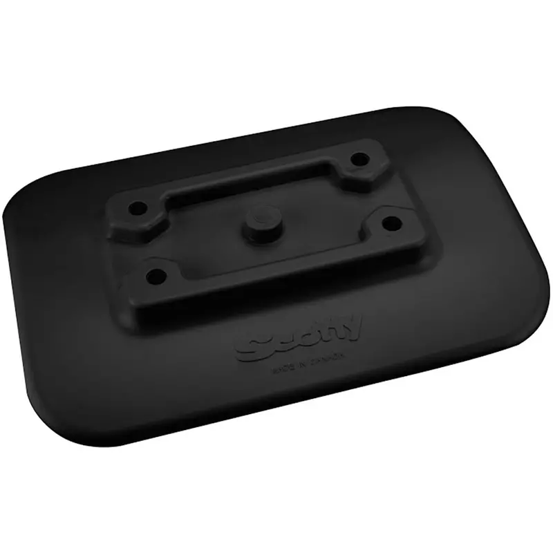 Scotty 341-Bk Glue-On Mounting Pad For Inflatable Boats – Black Finish (341-Bk) 1