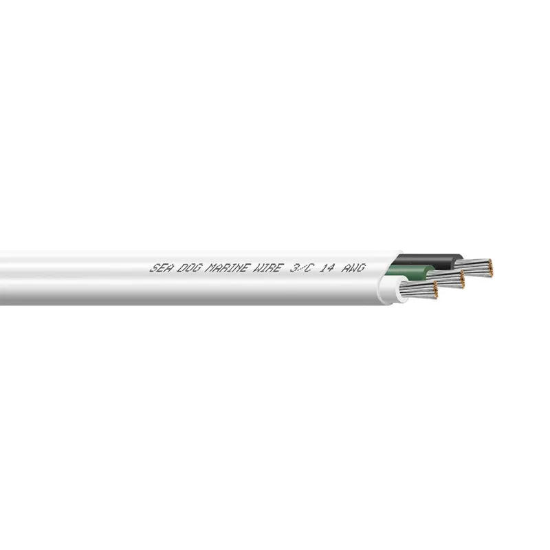 Sea-Dog 14/3 Awg Flat Triplex Marine Wiring – White/Green/Black, 250-Foot Roll [8014304] 1
