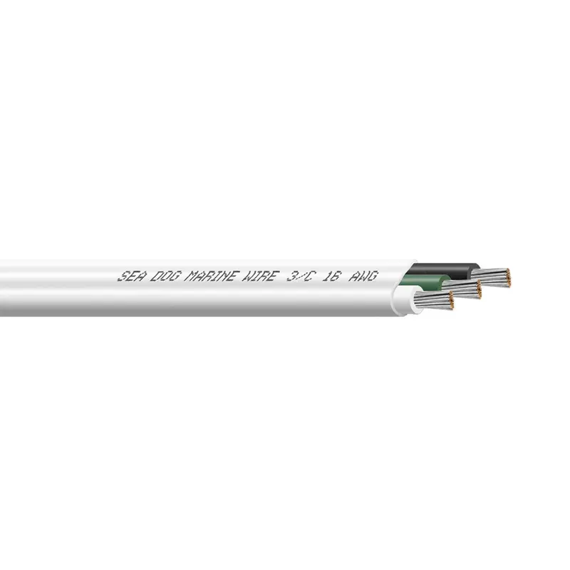 Sea-Dog 16/3 Awg Flat Triplex Marine Cable – White/Green/Black – 100-Foot Roll [8016302] 1