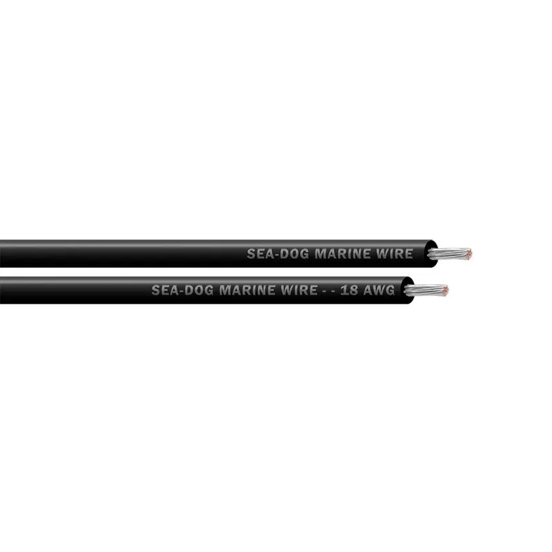 Sea-Dog 18 Awg Black Marine Primary Wire – 25-Foot Spool 1