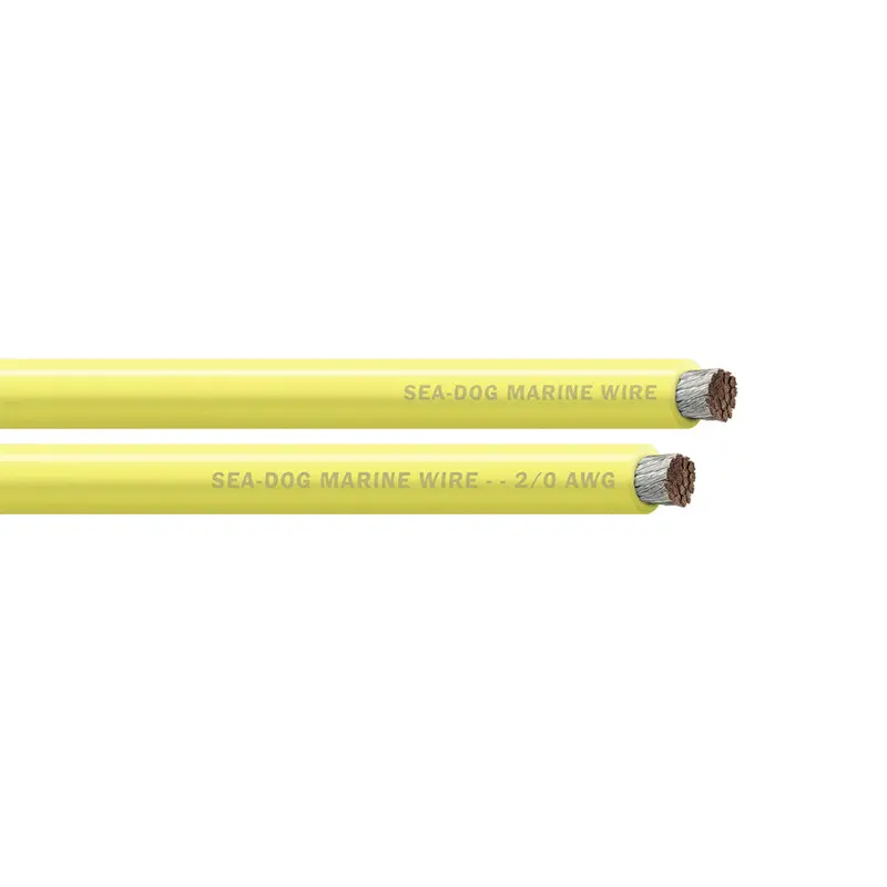 Sea-Dog 2/0 Awg Yellow Marine Battery Cable – 25-Foot Spool [8021030] 1