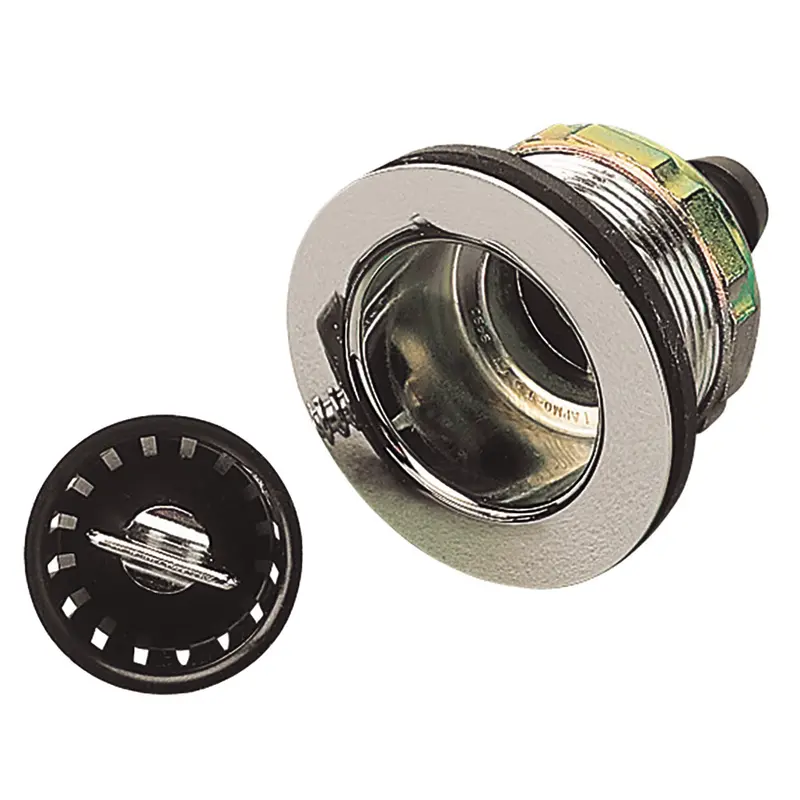 Sea-Dog 2-Inch Sink Drain Assembly With Strainer And 5/8-Inch Barb Outlet 1