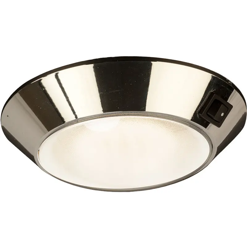 Sea-Dog 4" Chrome Led Dome Light – Dual-Mode Day/Night With Clear & Red Bulbs 1