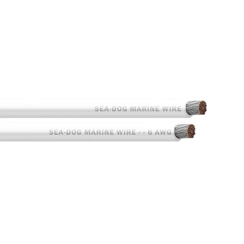 Sea-Dog 6 Awg White Marine Battery Cable – 500-Foot Roll (Model 8006057) 1