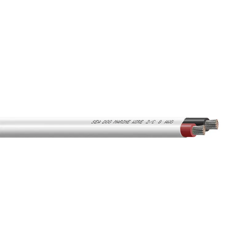 Sea-Dog 8/2 Awg Flat Duplex Marine Wire – Red/Black, 50-Foot Spool [8008201] 1