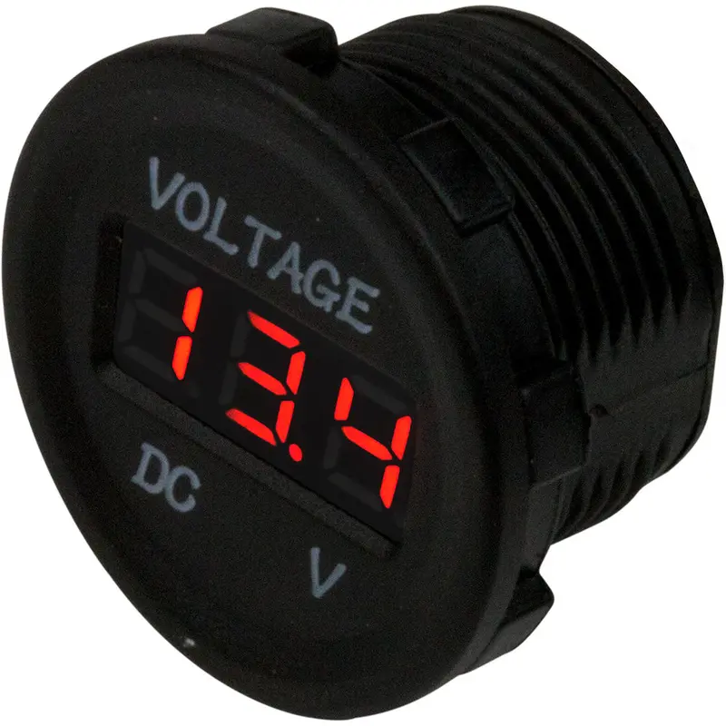 Sea-Dog Round Dc Voltage Meter For 6–30V Systems – Model 421615-1 1