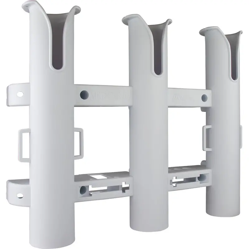 Sea-Dog Triple Threat Three-Rod Holder – Gloss White Finish (325032-1) 1