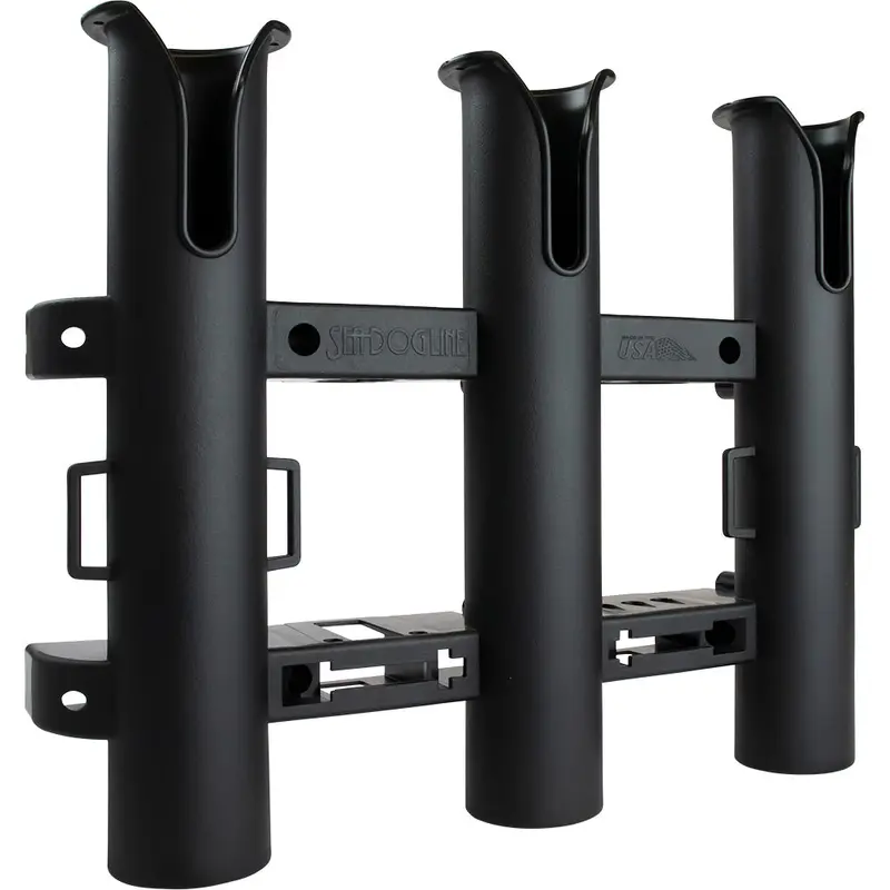 Sea-Dog Triple Threat Three-Rod Holder – Matte Black Finish (325033-1) 1