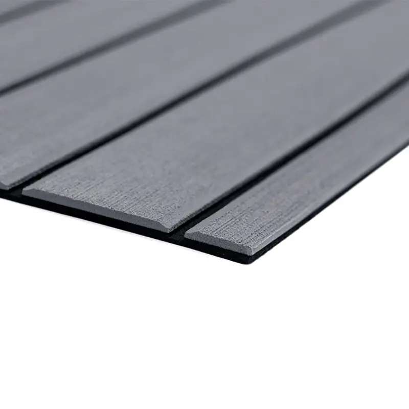 Seadek 40" X 80" Teak-Inspired Dual-Tone Pad – 6Mm Brushed Texture, Storm Grey & Black – 1016Mm X 2032Mm [32279-80066] 1