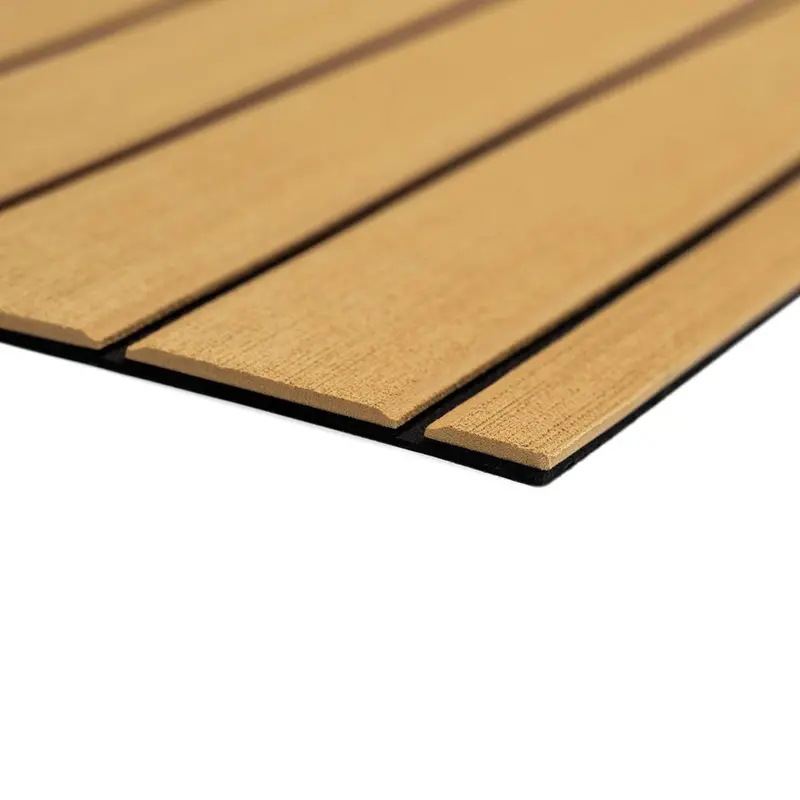 Seadek 40" X 80" Teak-Look Dual-Tone Deck Sheet – 6Mm Brushed Surface, Camel & Black – 1016Mm X 2032Mm [32279-80105] 1