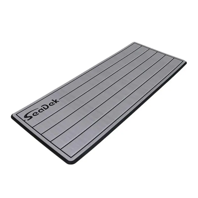 Seadek Dual-Density Small Helm Mat – 14" X 36", 20Mm Thick, Brushed Finish, Gray & Black – Teak-Inspired Design [53602-80324] 1