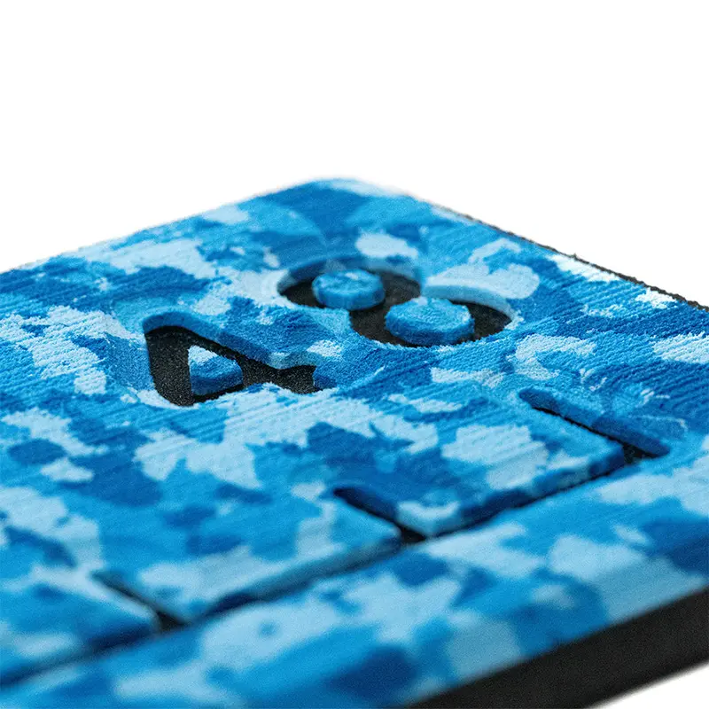 Seadek Routed Ruler Deck Strip – 48" Length, 6Mm Thick, Brushed Texture, Aqua Camo & Black [53584-80336] 1