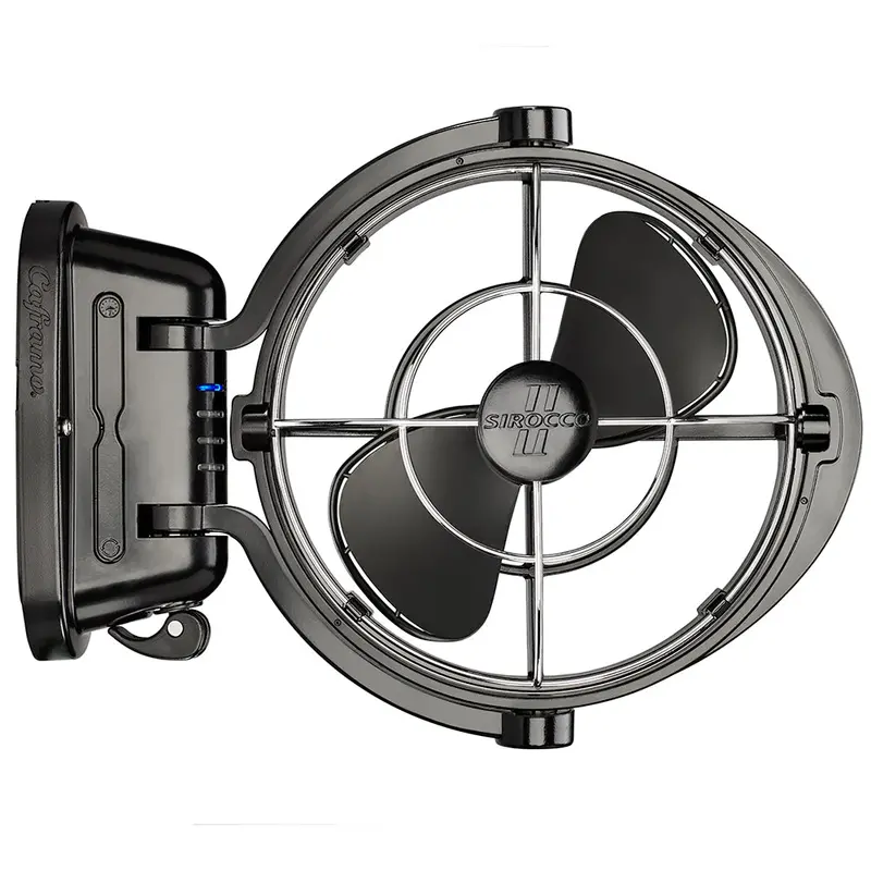 Seekr By Caframo Sirocco Ii Gimbal-Mounted Marine Fan – 3-Speed, 7", 12–24V, Black [7010Cabbx] 1