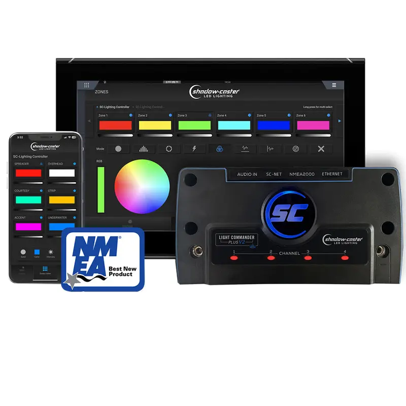 Shadow-Caster Light Commander V2: 6-Zone Marine Lighting Controller With Bluetooth, Wi-Fi, Nmea 2000, And Ethernet 1