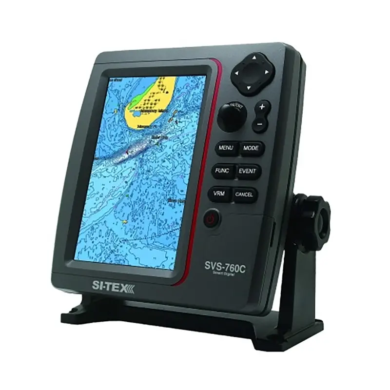 Si-Tex Svs-760C+ Standalone 7" Gps Chartplotter – Color Lcd, External Gps Antenna, C-Map 4D Card Preinstalled 1