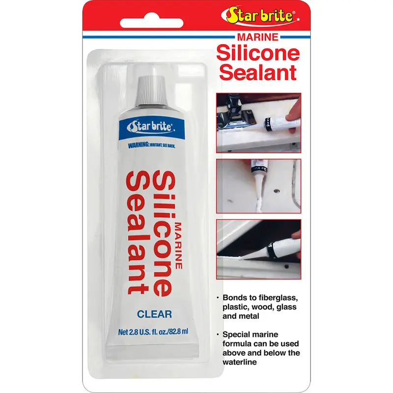 Star Brite Marine-Grade Silicone Sealant – Clear, Compact Size, 2.8 Oz [82102] 1